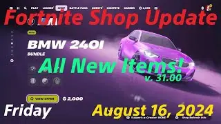 *NEW* BMW, Metal Team Leader, + More - Fortnite Shop Update - August 16, 2024
