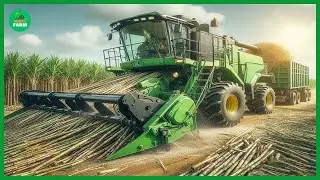 Billions of Tons of SUGAR making process from sugarcane: Modern sugarcane harvesting and processing