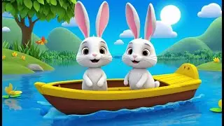 Baby Bunny Rides a Leaf Boat | Funny and Fun Kids Nursery Rhyme Animation