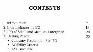 IPO- Planning & Procedure