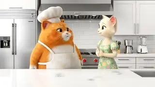 New to Laughter? Your Perfect First Funny Cartoon Experience! - Fat cat cooking