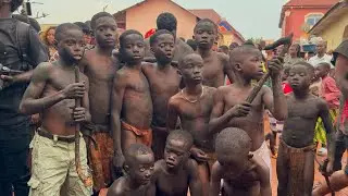 Beautiful Culture🔥Charcoal Section Of Nkoranza Bredi-Krufie Festival wit Kids & the chief Priest👏