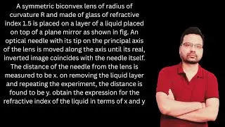 A symmetric biconvex lens of radius of curvature R and made of glass of refractive index 1.5.