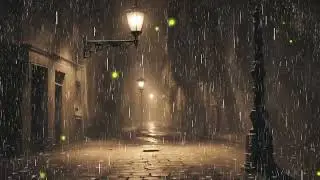 heavy rain on the street of the medieval town of Frankfurt, Germany - at the UEFA EURO Championship