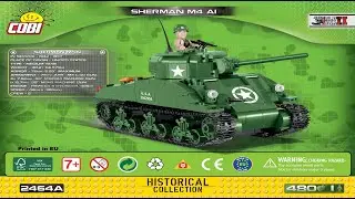 Cobi Instructions | Small Army / WW2 | 2464A | Sherman M4A1 (American Tank)