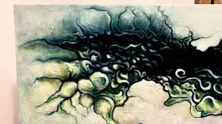 Painting in Spirals .. psychedelic landscape &mdash;  creating movement, depth and drama 