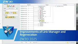 ZW3D 2025 - Link Manager and Regeneration