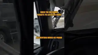 Едете вслепую? Капот сломался на скорости 65 миль в час 😱🛣️