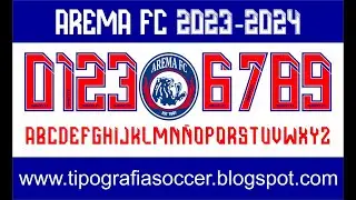 Arema FC 2023-2024 Football Font FREE DOWNLOAD