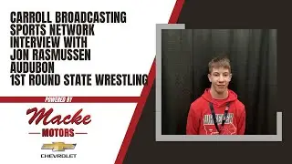 Carroll Broadcasting Sports Network interview with Jon Rasmussen of Audubon 1st Rd State Wrestling