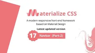 Materialize css navbar #17  Searchbar and sidenav in materialize css Part 2