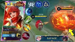 LAYLA SAVAGE!! UNSTOPPABLE LATE GAME LAYLA 1 HIT FULL BULD AND EMBLEM 2025! - MLBB