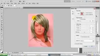 How to Change Hair Color with Refine Edge Tool in Photoshop Tutorial in Telugu