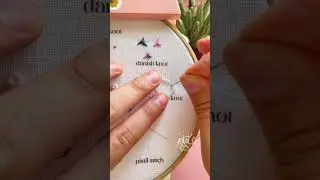 Chinese knot! Have you tried this yet? #beginnerembroidery #smallbusiness #diyembroidery