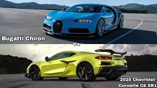 Bugatti Chiron Vs Chevrolet Corvette C8 ZR1 0-200 mph and 60-130 mph Acceleration Comparison 