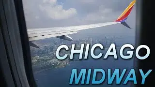 Scenic and Windy Southwest Airlines B737-8H4 Chicago Midway Arrival!