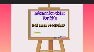 Bedroom related vocabulary|informative video for preschoolers #funlearningathome #homeschoolingfun 