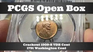 Открытая коробка PCGS - Crackout 1909-S VDB цент с изображением Линкольна и пшеницы, цент Вашингтона 1791 года
