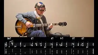 Come Funziona il Walking Bass Jazz Blues sulla Chitarra | TAB -- Epiphone 175