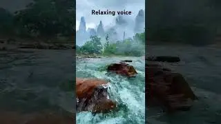 Relaxing Sounds of forest River#refreshing #nature #green #forestsounds #riversounds#yt.