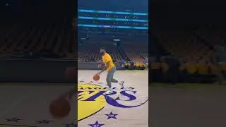 LeBron sinks the logo three reppin&rsquo; the Luka shirt ✨