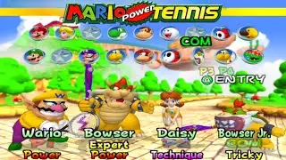 Wario & Daisy TEAM UP!⭐ - Mario Power Tennis (2 Player) - 2 Vs 2 - Multiplayer Gameplay