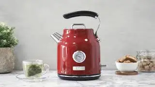 Haden Dorset 1.7 L Stainless Steel Electric Cordless Kettle in Red