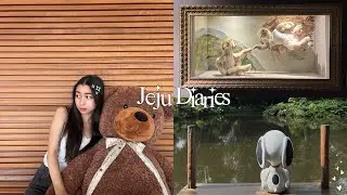 Jeju Vlog🍊: exploring, snoopy garden, teddy bear museum, waterfall, night market