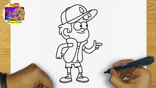 HOW TO DRAW DIPPER PINES FROM GRAVITY FALLS