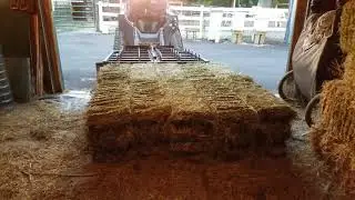 Kuhn 10 bale on edge hay grabber test 1