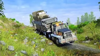Extreme Offroad TOWING Challenge - Blue Truck Battles Deep Mud with TRUCK Towing