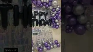 Cutest Purple Theme Decor | Kids 2nd birthday Decoration | Wall backdrop At home under 2500