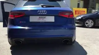 Audi RS3 8V on Vossen wheels, tuned by BIESSE Racing + revs up