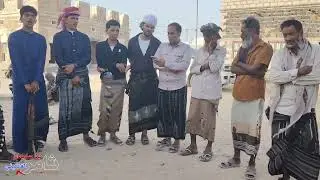 في عصر  اليوم الخميس 2025/7/10م بمناسبة  زواج معاذ سالم بن سليمان الغتنيني أقيمت العرضة المشقاصية