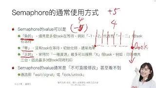 作業系統概論，第五章，同步機制（二），介紹semaphore、mutex，在Linux中如何用futex實現
