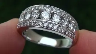 Certified Jewelry Estate VS2/F Natural Diamond 14k White Gold Cocktail Anniversary Ring - C687