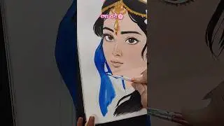 Viral Art Of RadhaRani😍#shortsviral #drawing #krishnaart #radhe #shorts #short #radha #radharani #yt