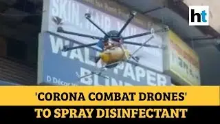 Watch: 'Corona combat' drones spray disinfectant in Delhi's slums and markets