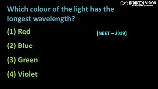 Which colour of the light has the longest wavelength?: Wavelength