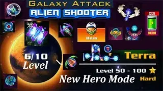 Galaxy Attack Alien Shooter | New Hero Mode | Terra Level 6 |  Tips Tricks For Game Players