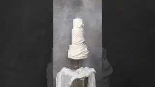 Elegant Wedding Cake using Silicone Moulds #ekatsacademy #shorts #siliconemoulds #cakedecorating