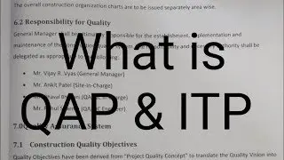 What is QAP and ITP in Civil Engineering | Quality Check | Checklist
