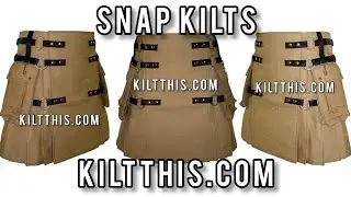 Khaki Snap Kilt by Kilt This