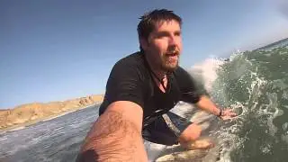Going finless on an old Greco surf 2.0