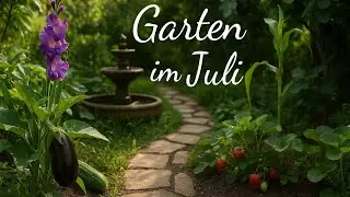 Sommer im Garten 🌿 Blumen, Obst & Ernte | Ruhiger Gartenspaziergang