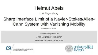 Helmut Abels - Sharp Interface Limit of a Navier-Stokes/Allen-Cahn System with Vanishing Mobility