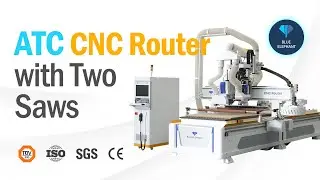 The Latest Disc-type Auto Tool Changer + Two Saws CNC Machining Center for Cabinet Processing