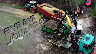 Shredding and chipping appletrees