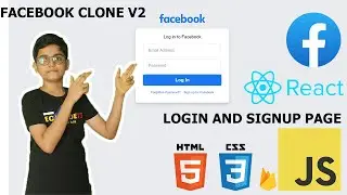 🚀🚀 Login and Signup Page | Facebook Clone V2 in React JS including Router, Redux and Hooks