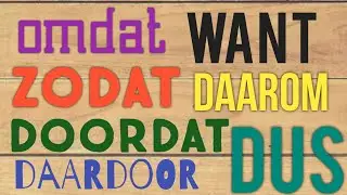Voegwoorden/ signaalwoorden (omdat, maar, want). Nederlands leren: NT2, A2-B1 (Dutch linking words).
